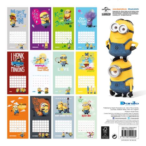 Minions 2017 Square Calendar Extra Image 1
